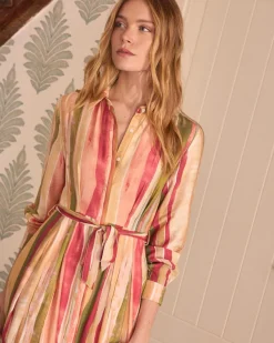 Polin et moi Robe midi rayée Naelia