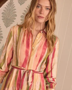 Polin et moi Robe midi rayée Naelia