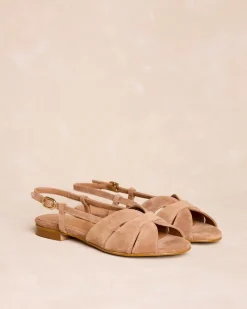 Polin et moi Sandale plate camel