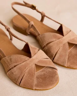 Polin et moi Sandale plate camel