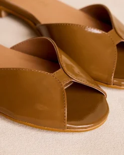 Polin et moi Sandale plate camel