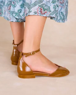 Polin et moi Sandale plate camel