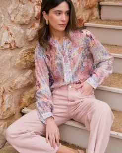 Polin et moi Tamaris imprimer Patchwork Blouse