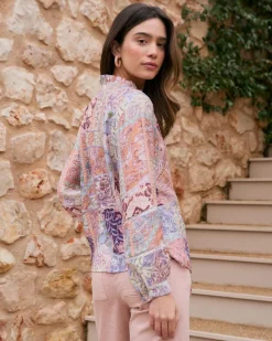 Polin et moi Tamaris imprimer Patchwork Blouse