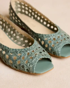 Polin et moi Tressé Aqua Ballerines