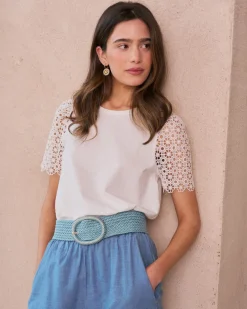 Polin et moi T-shirt à manches en dentelle Inara