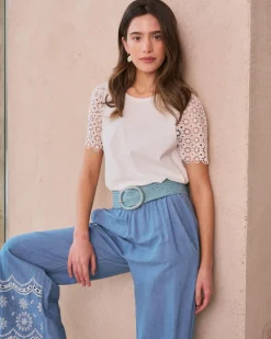 Polin et moi T-shirt à manches en dentelle Inara