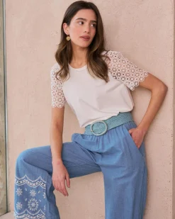 Polin et moi T-shirt à manches en dentelle Inara