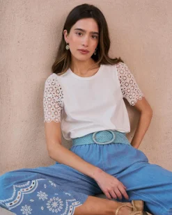 Polin et moi T-shirt à manches en dentelle Inara